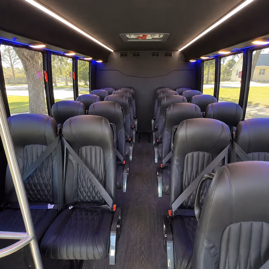 gainesville 25 passenger minibus interior