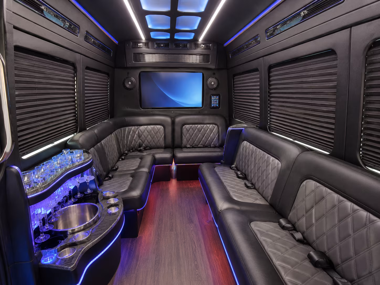 gainesville 30 passenger party bus interior