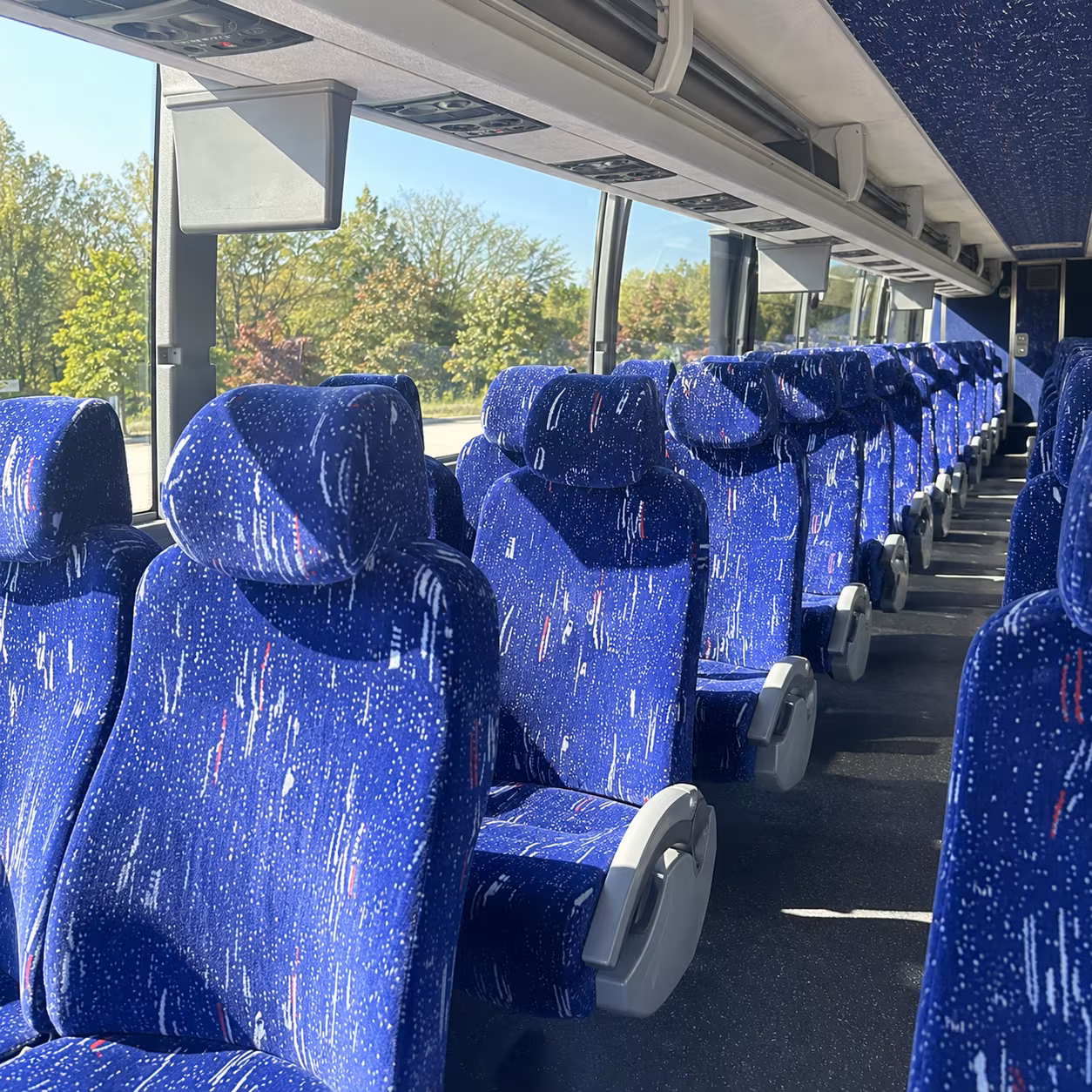gainesville 56 passenger charter bus inside